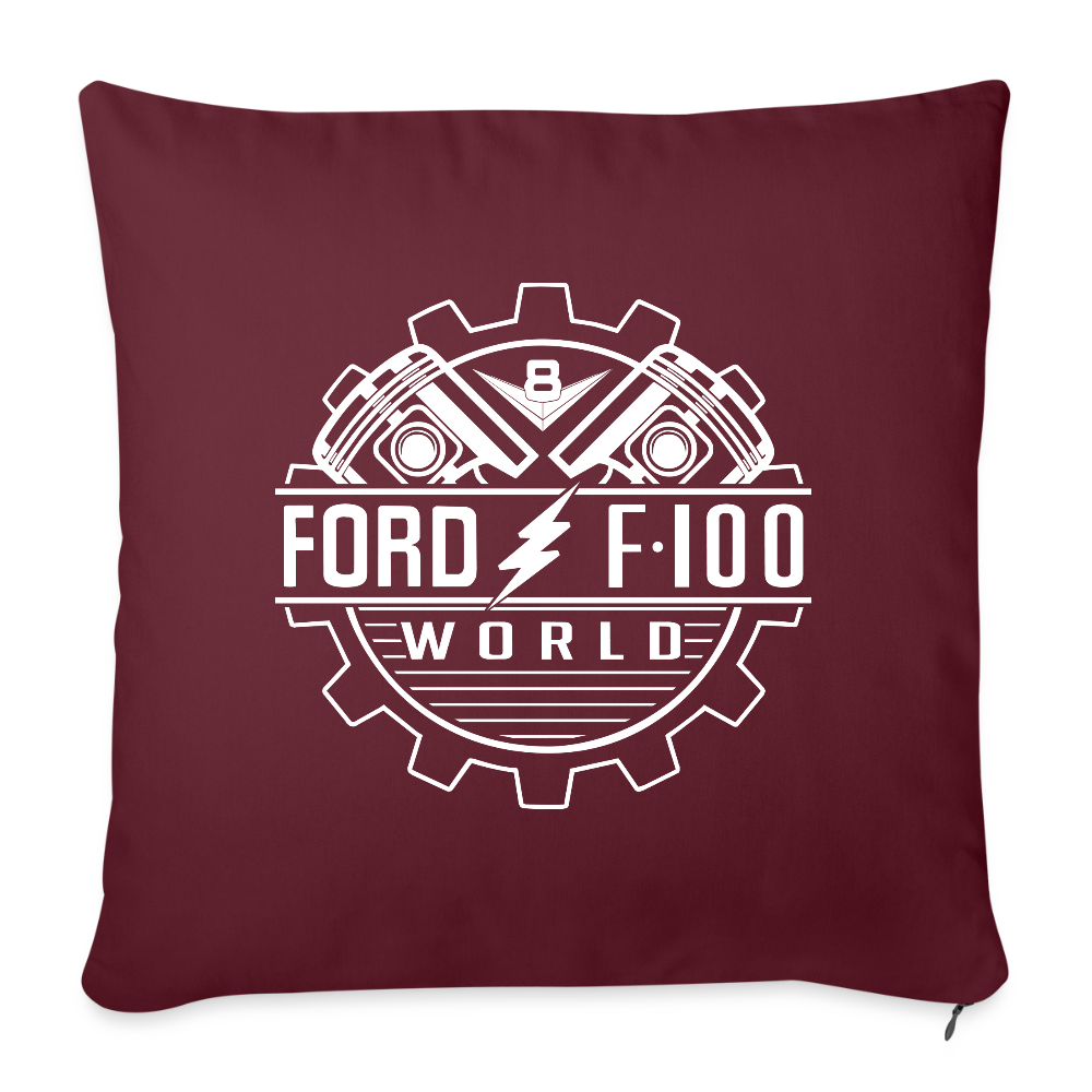 Throw Pillow Cover 18” x 18” - burgundy