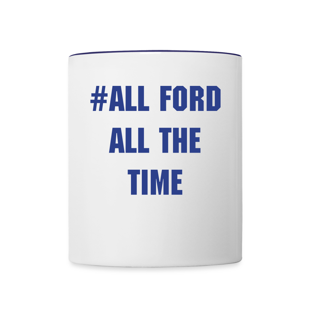 Contrast Coffee Mug - white/cobalt blue