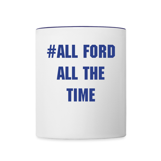 Contrast Coffee Mug - white/cobalt blue