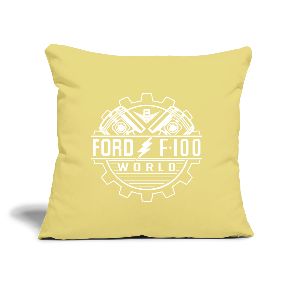 Throw Pillow Cover 18” x 18” - washed yellow