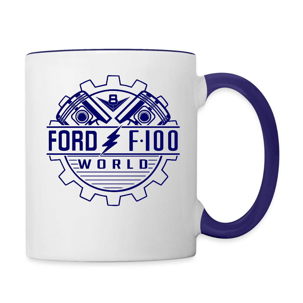Contrast Coffee Mug - white/cobalt blue