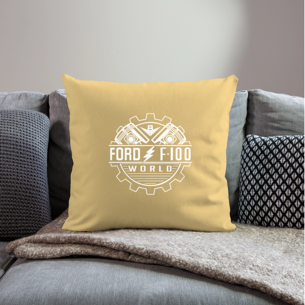 Throw Pillow Cover 18” x 18” - washed yellow