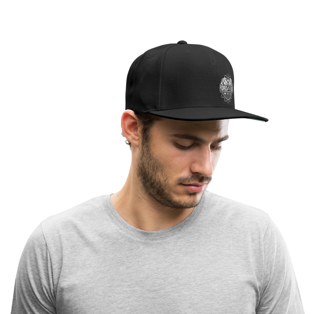 Snapback Baseball Cap - black