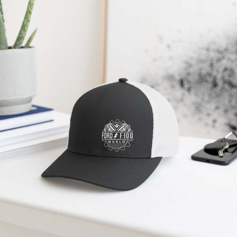 Flexfit Fitted Baseball Cap - dark gray/white