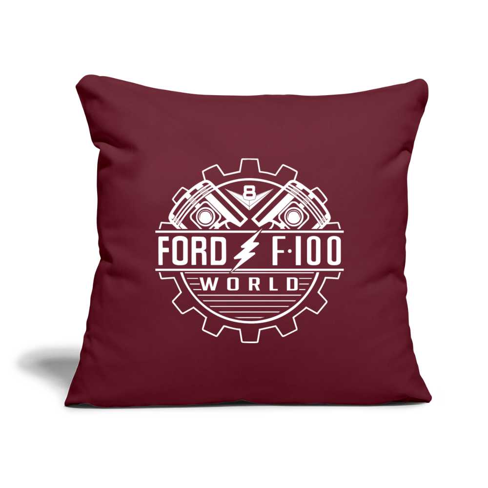 Throw Pillow Cover 18” x 18” - burgundy