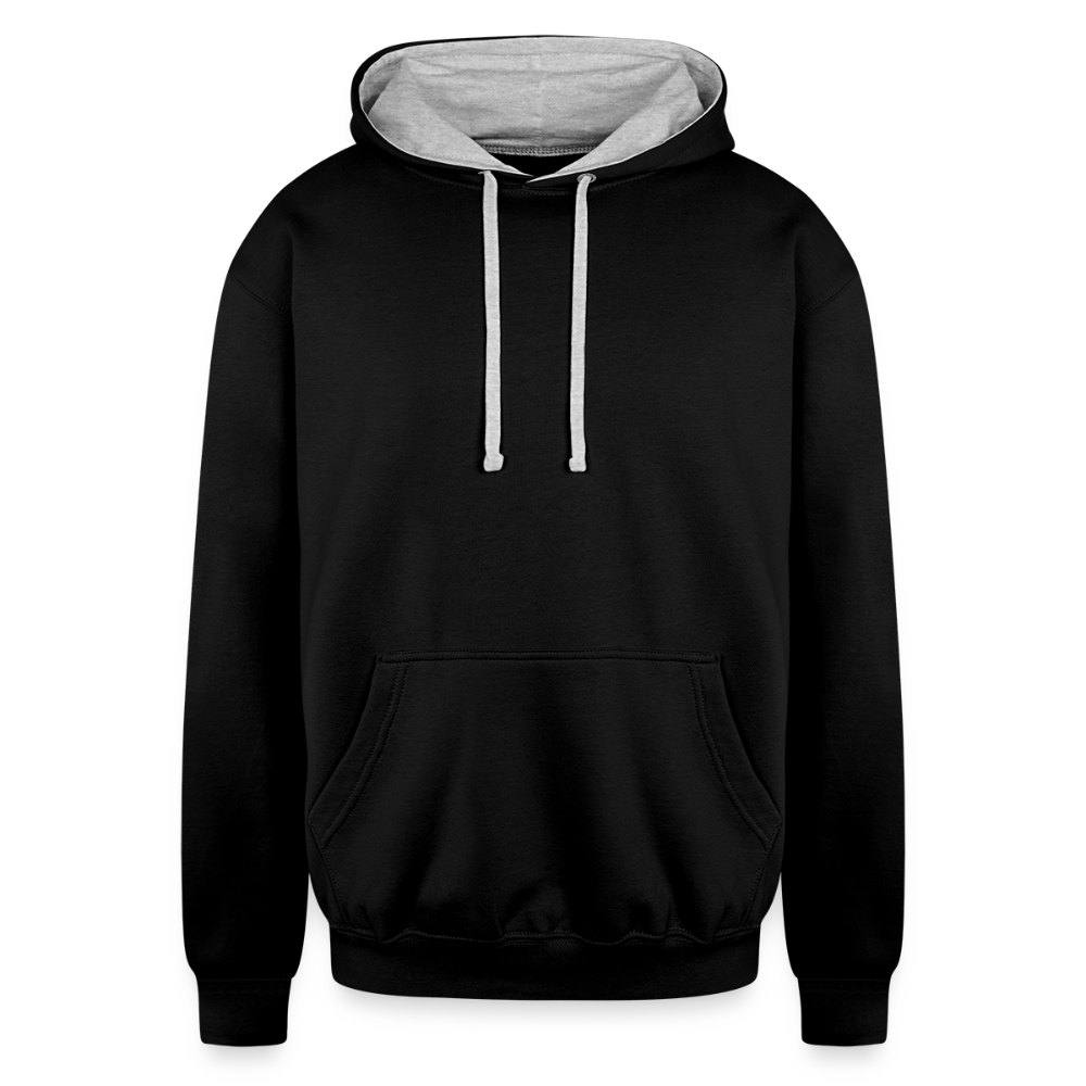 Contrast Hoodie - black/heather gray