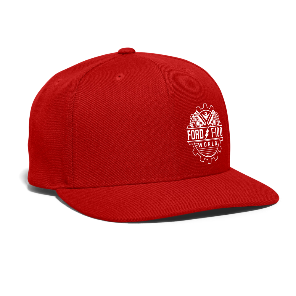 Snapback Baseball Cap - red