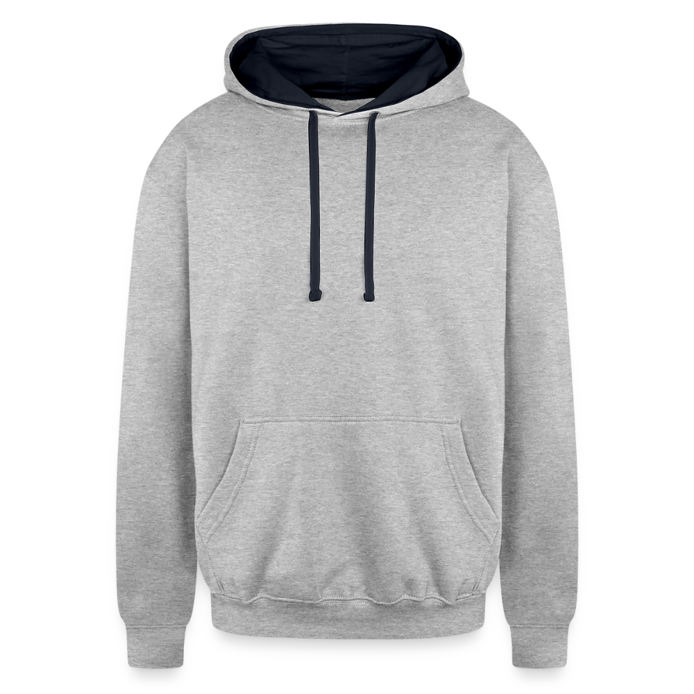 Contrast Hoodie - heather gray/navy