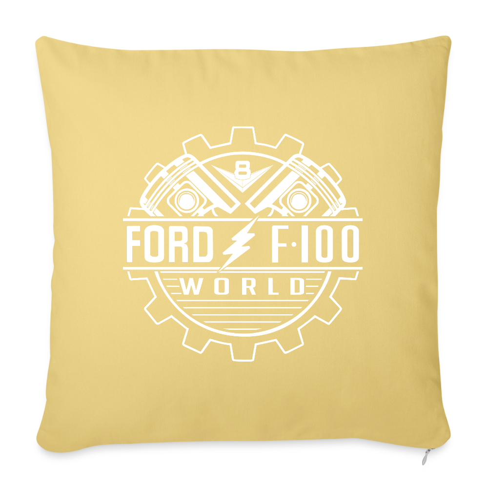 Throw Pillow Cover 18” x 18” - washed yellow