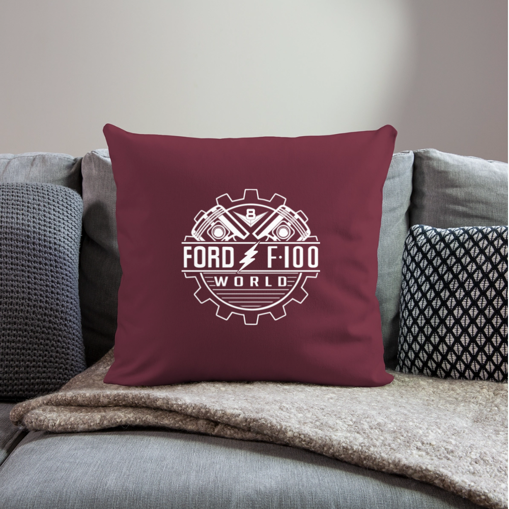 Throw Pillow Cover 18” x 18” - burgundy
