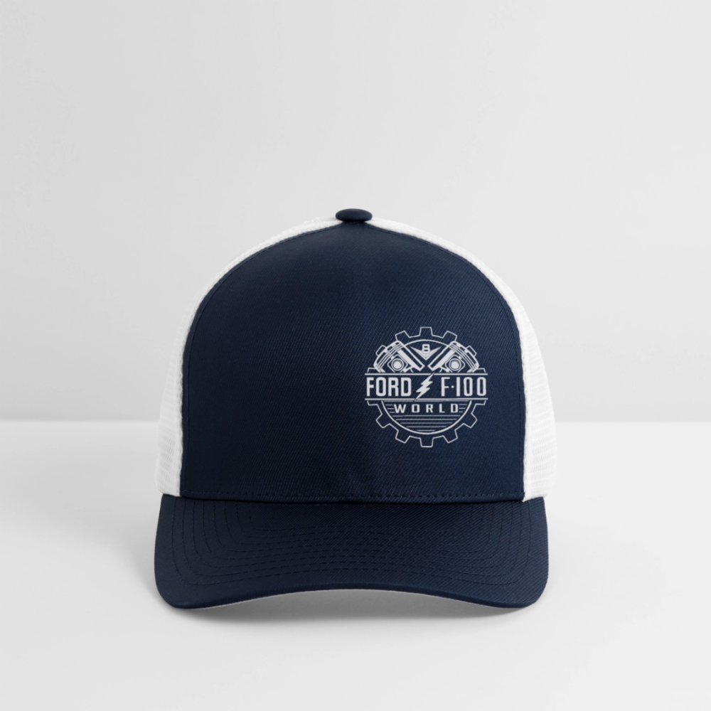 Flexfit Fitted Baseball Cap - navy/white