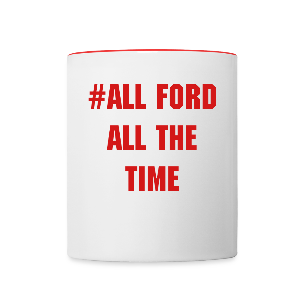 Contrast Coffee Mug - white/red