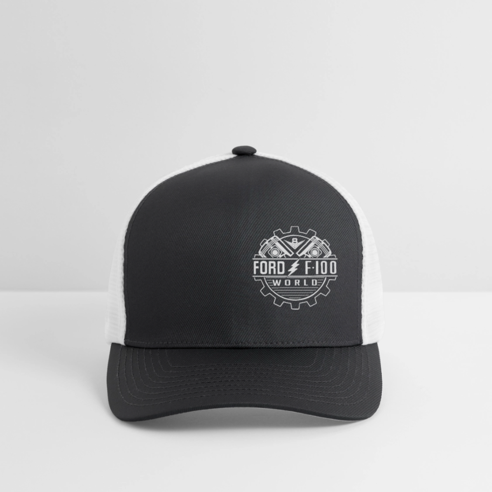 Flexfit Fitted Baseball Cap - dark gray/white