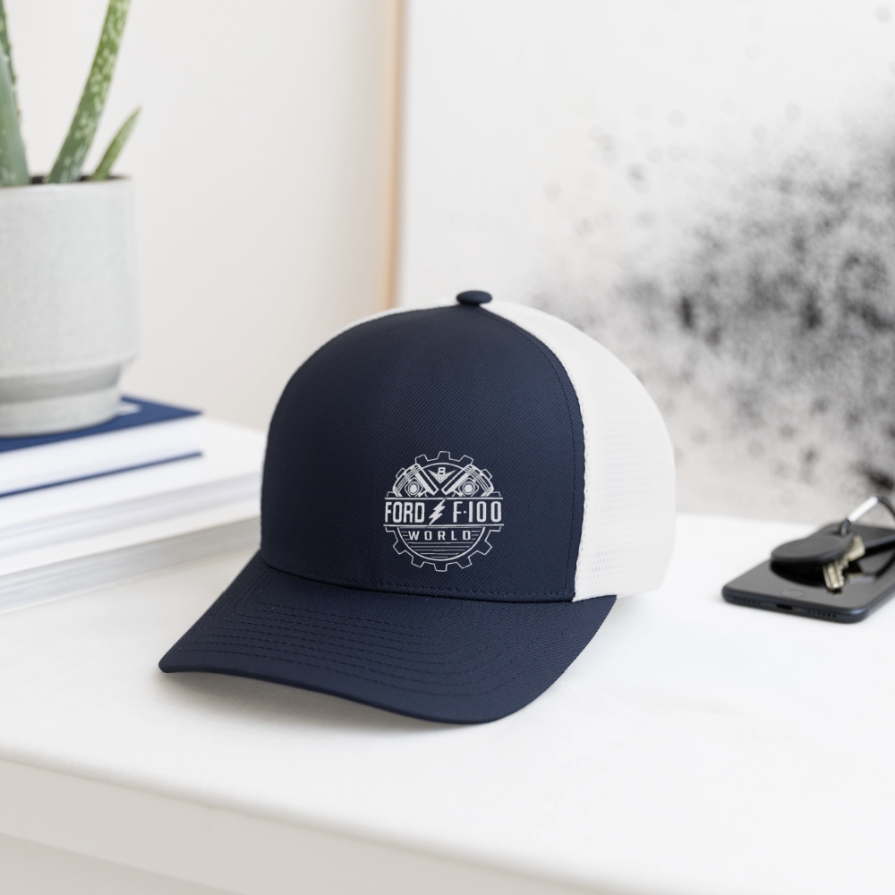Flexfit Fitted Baseball Cap - navy/white
