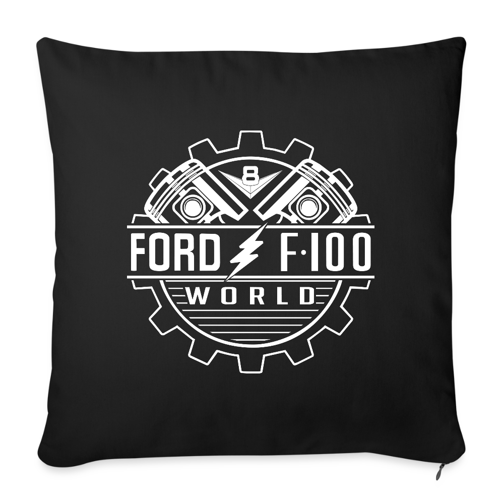 Throw Pillow Cover 18” x 18” - black