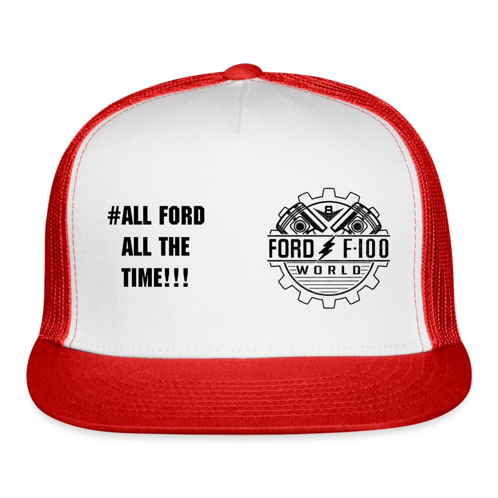 Trucker Cap - white/red