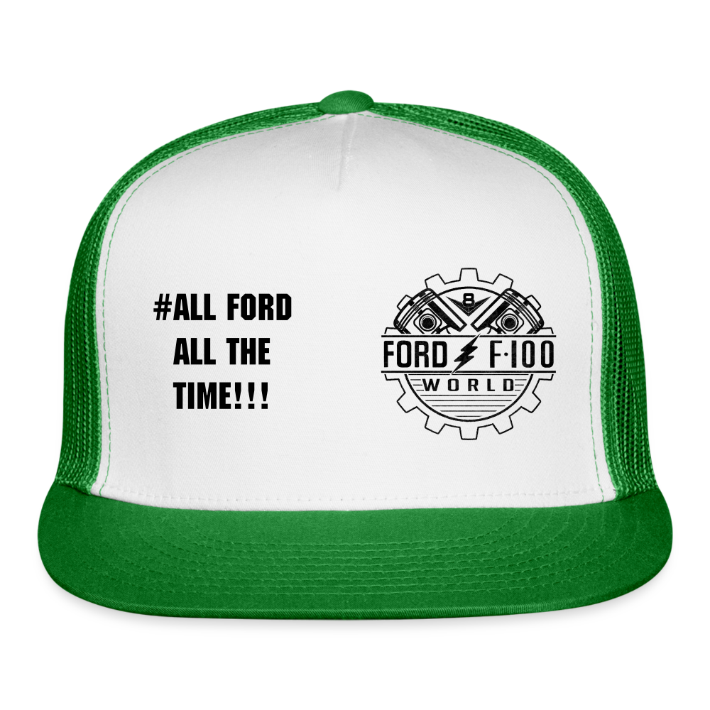 Trucker Cap - white/kelly green