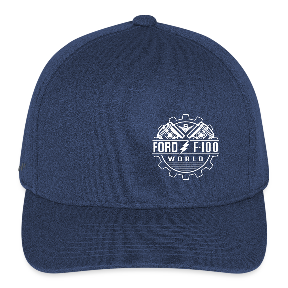 Flexfit Fitted Melange Baseball Cap - heather navy