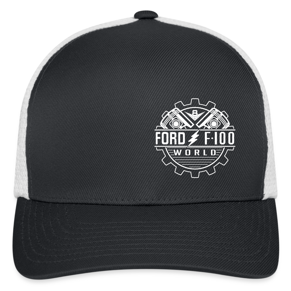 Flexfit Fitted Baseball Cap - dark gray/white