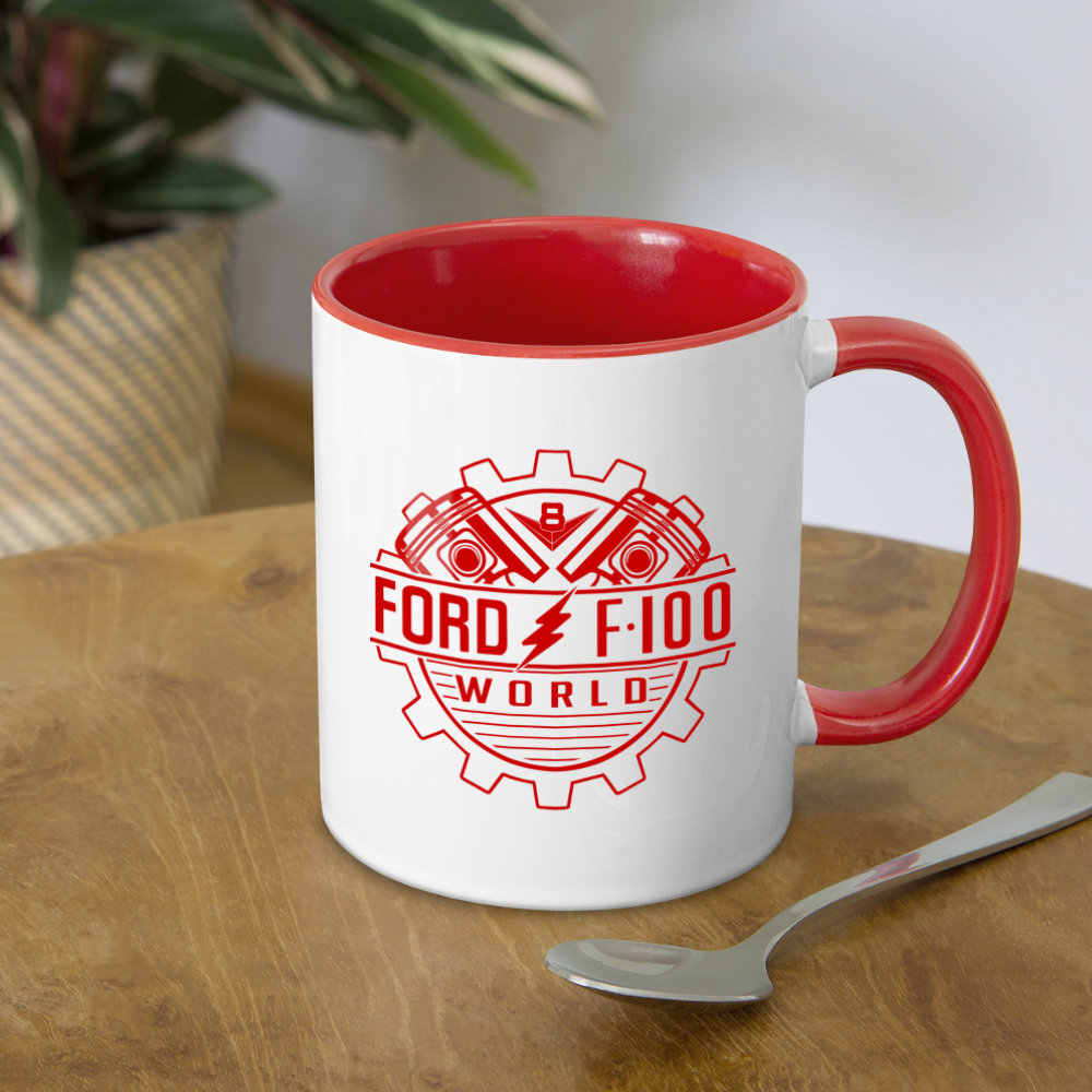 Contrast Coffee Mug - white/red