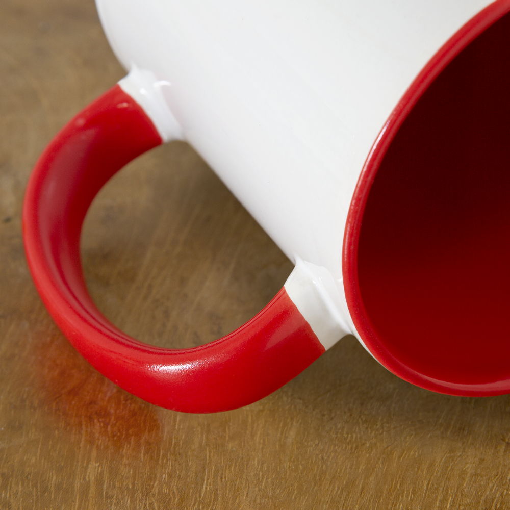 Contrast Coffee Mug - white/red