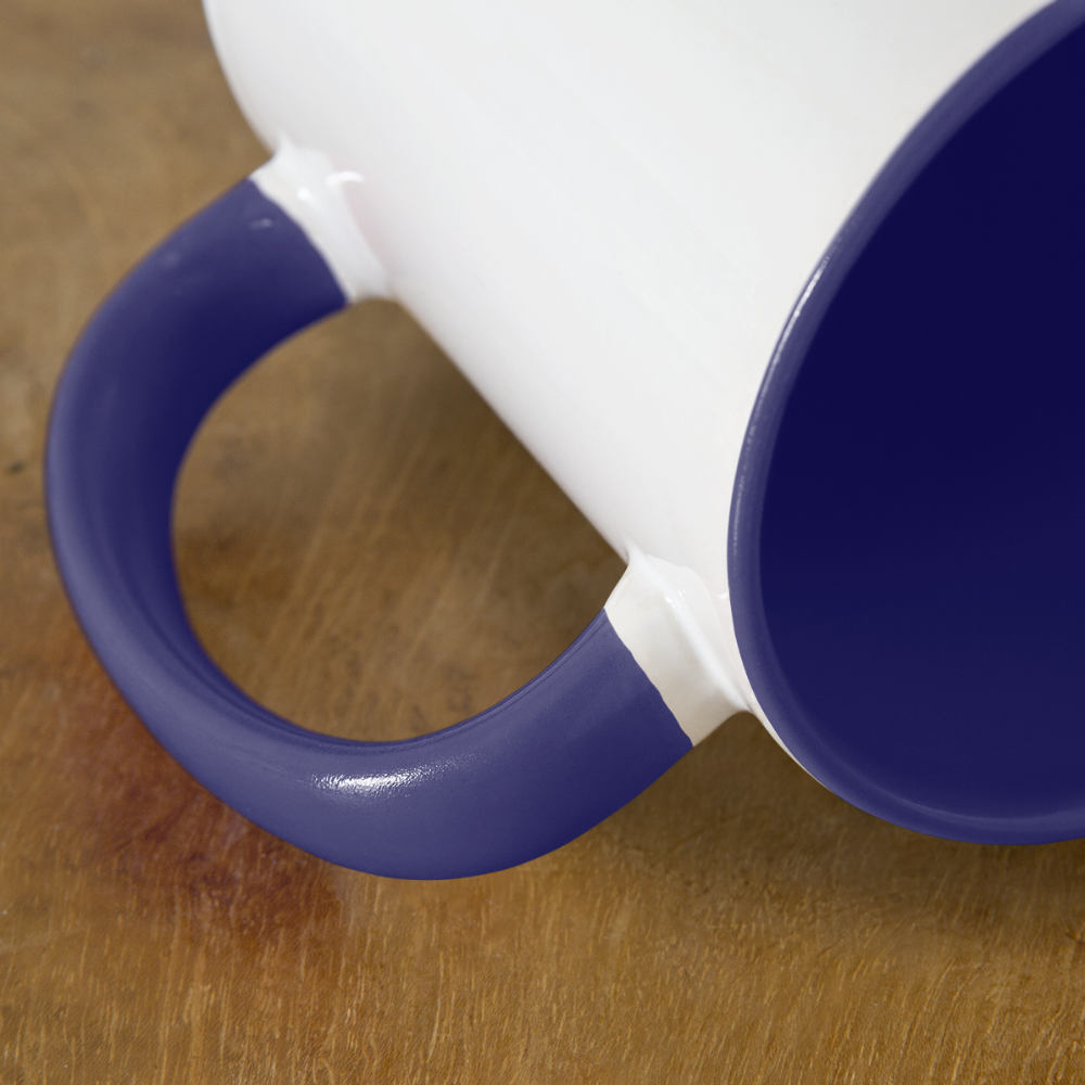 Contrast Coffee Mug - white/cobalt blue