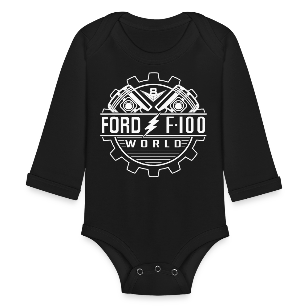 Organic Long Sleeve Baby Bodysuit - black