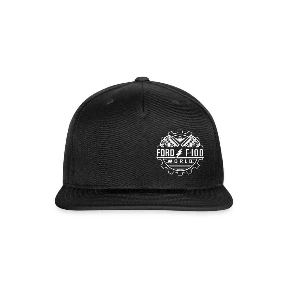 Snapback Baseball Cap - black