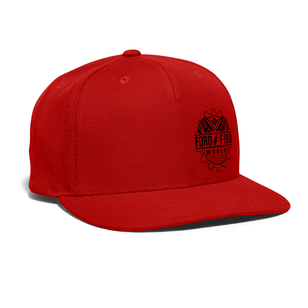 Snapback Baseball Cap - red