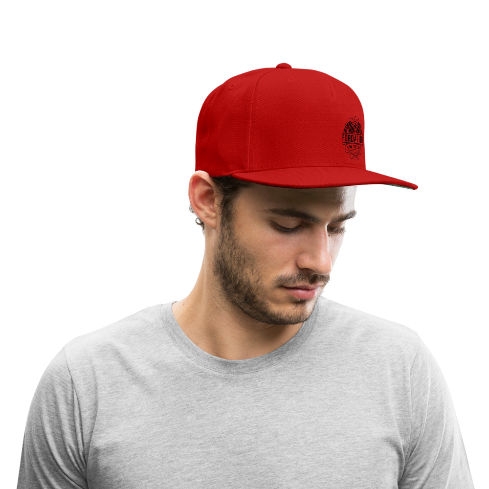 Snapback Baseball Cap - red