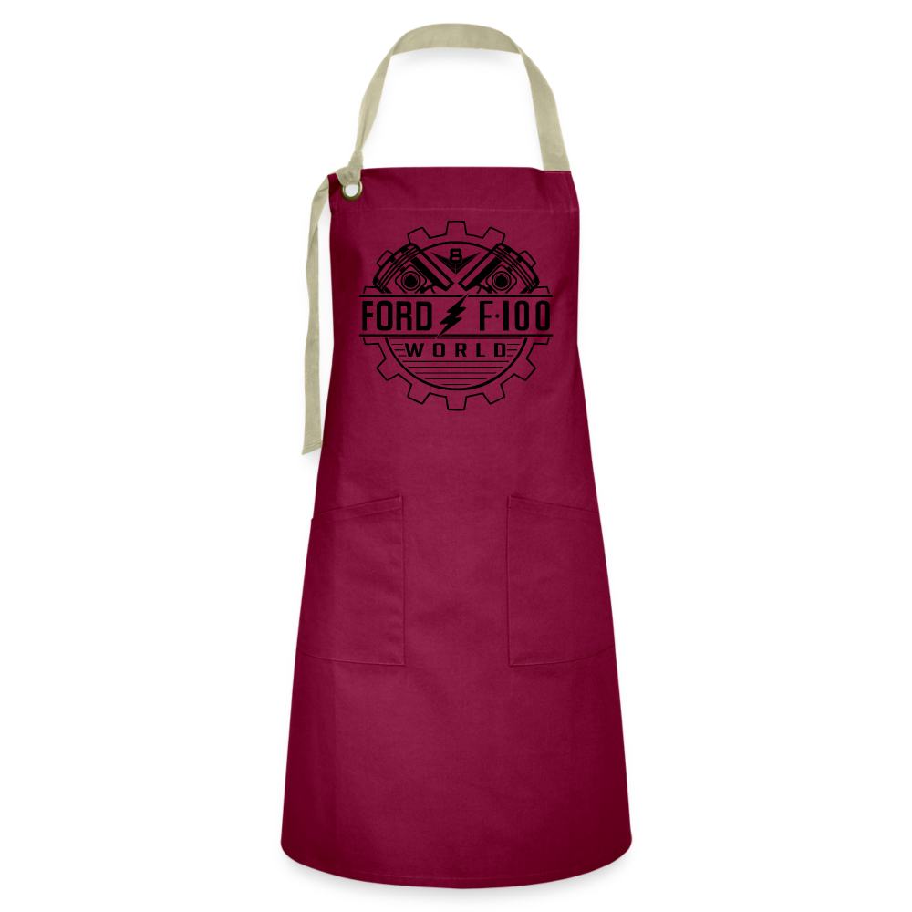 Artisan Apron - burgundy/khaki