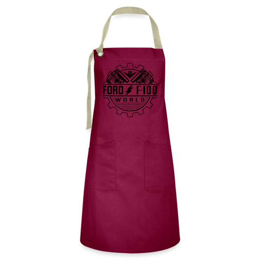 Artisan Apron - burgundy/khaki