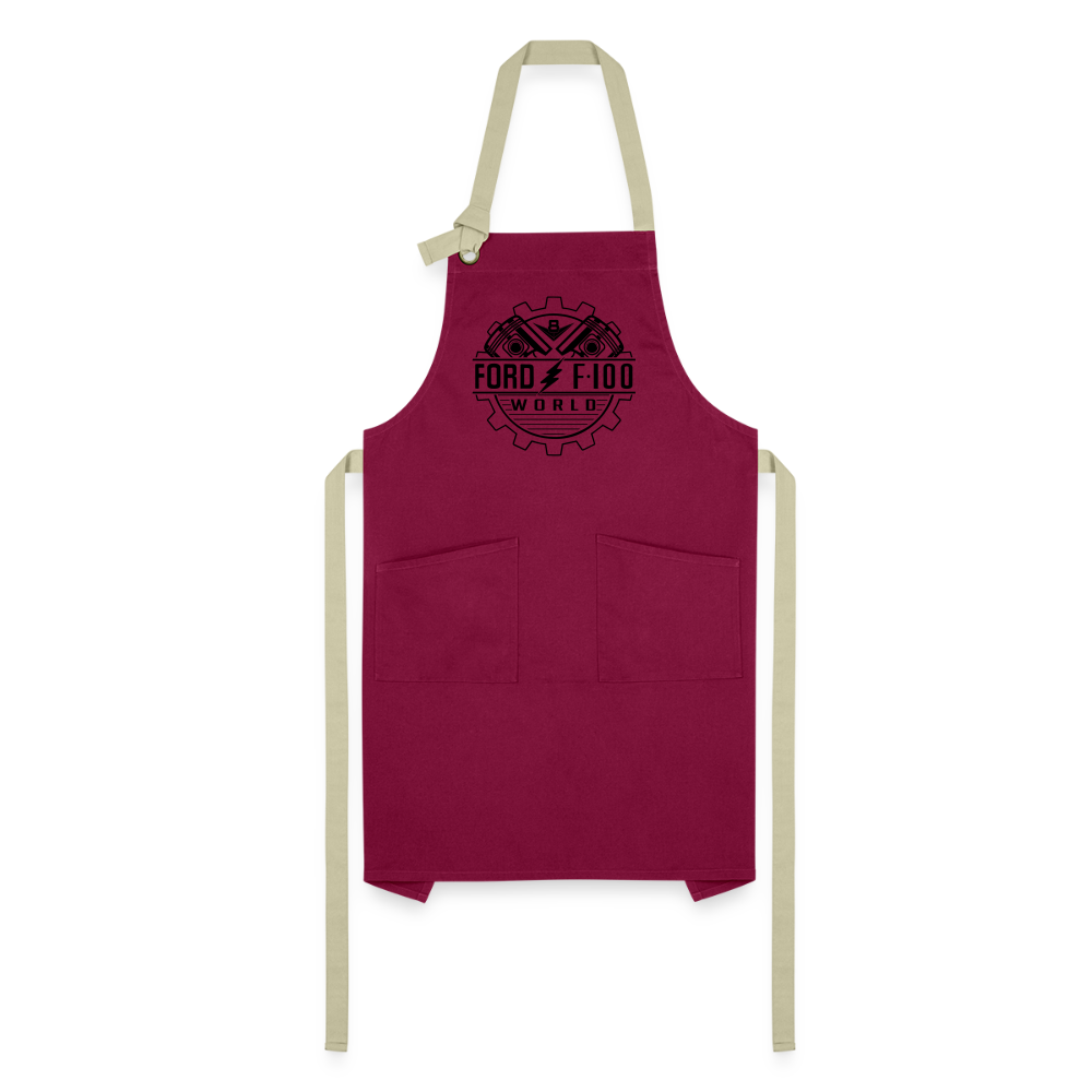 Artisan Apron - burgundy/khaki