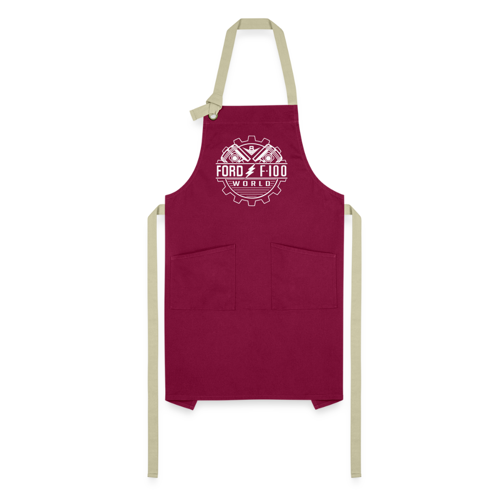 Artisan Apron - burgundy/khaki