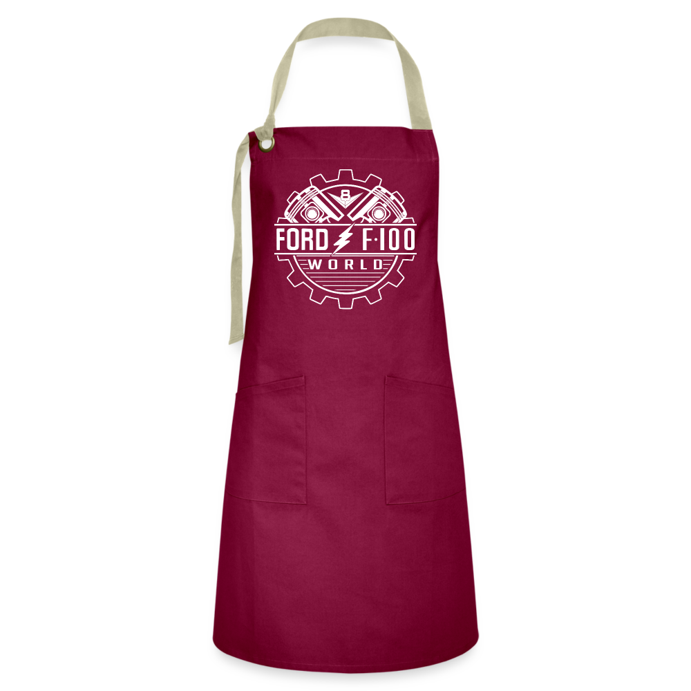 Artisan Apron - burgundy/khaki