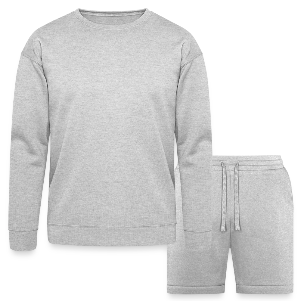 Bella + Canvas Unisex Sweatshirt & Short Set - heather gray