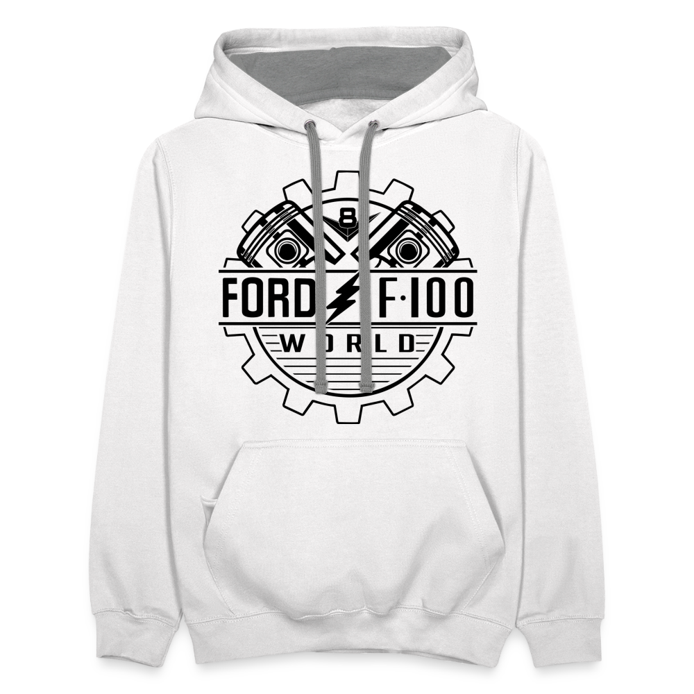 Contrast Hoodie - white/gray