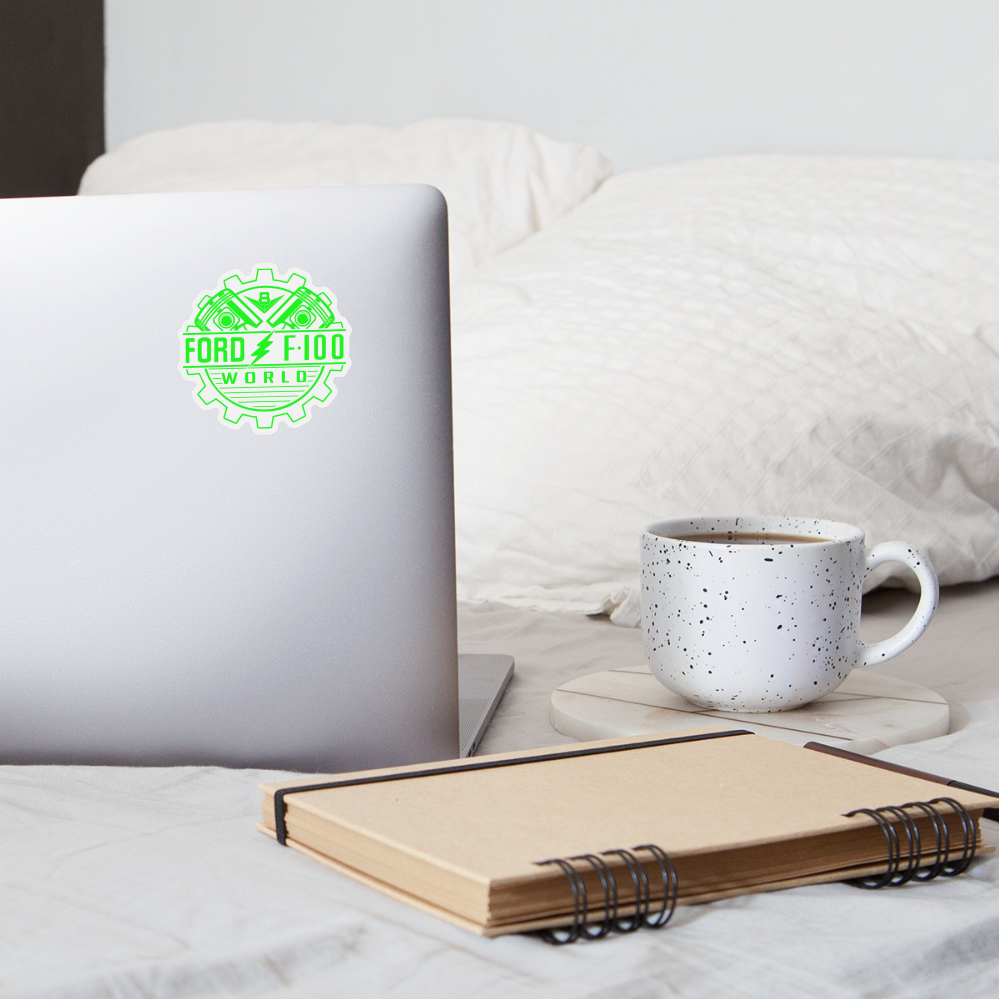 Sticker-Neon Green - white matte