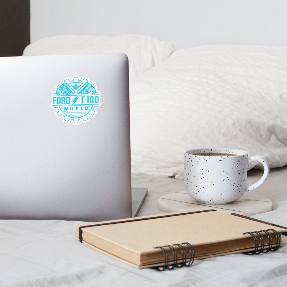 Sticker-Turquois - white matte