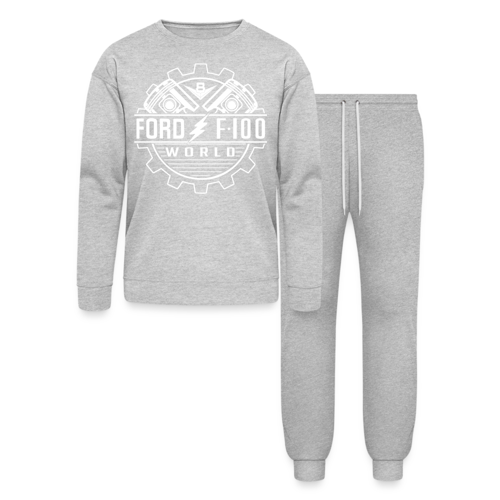 Bella + Canvas Unisex Lounge Wear Set-Front Logo - heather gray